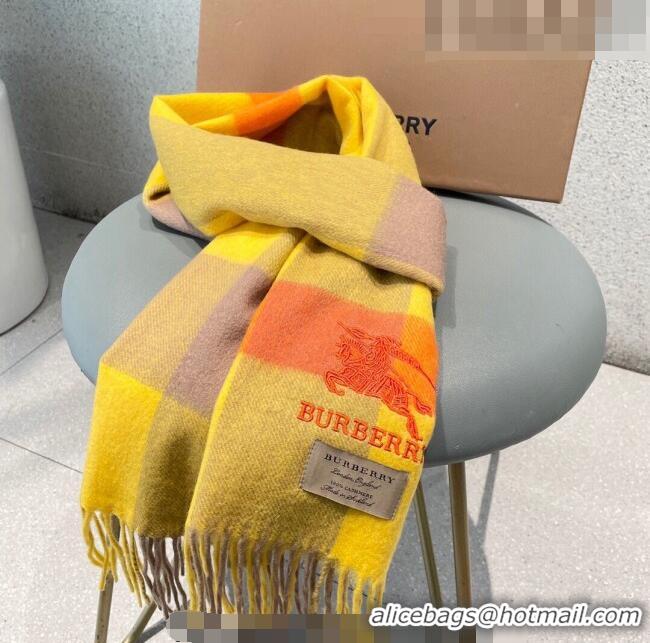 Reasonable Price Burberry Cashmere Long Scarf 32x180cm BR09132 Yellow 2023