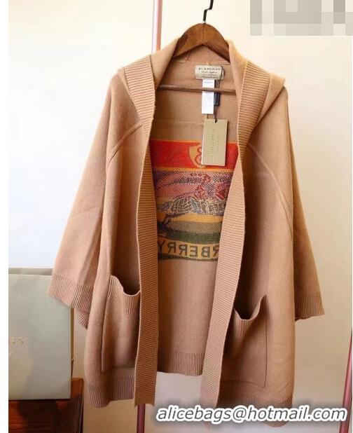 New Design Burberry Wool Cape Camel BR09133 Brown 2023