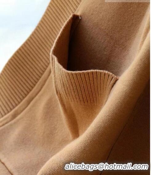 New Design Burberry Wool Cape Camel BR09133 Brown 2023