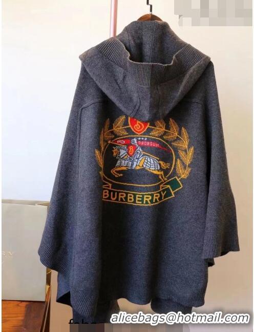 Traditional Specials Burberry Wool Cape BR09133 Grey 2023