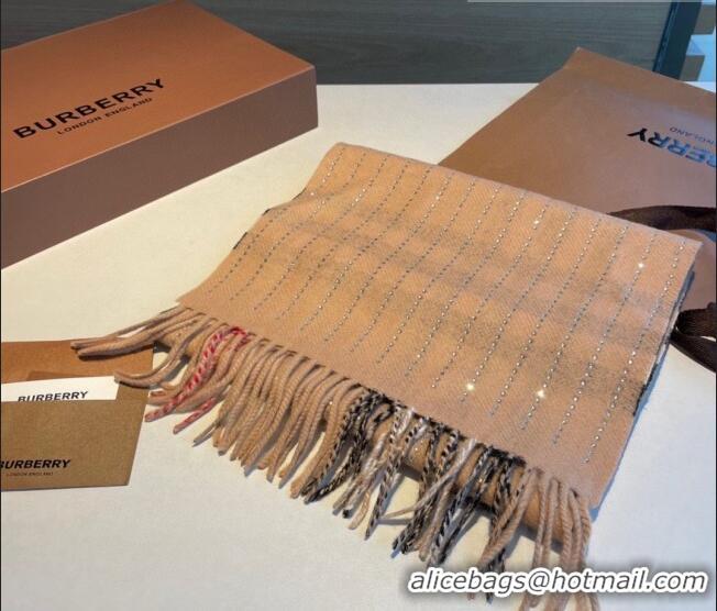 Low Cost Burberry Check Scarf with Crystals 0919 Brown 2023