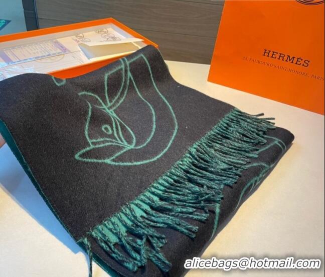 Grade Quality Hermes Long Scarf 40x195cm H082201 Green 2023