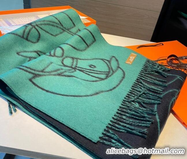 Grade Quality Hermes Long Scarf 40x195cm H082201 Green 2023