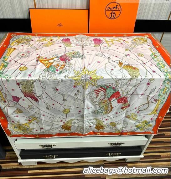 Famous Brand Hermes Star Silk Sqaure Scarf 90x90cm HS09193 Orange 2023