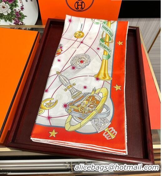 Famous Brand Hermes Star Silk Sqaure Scarf 90x90cm HS09193 Orange 2023