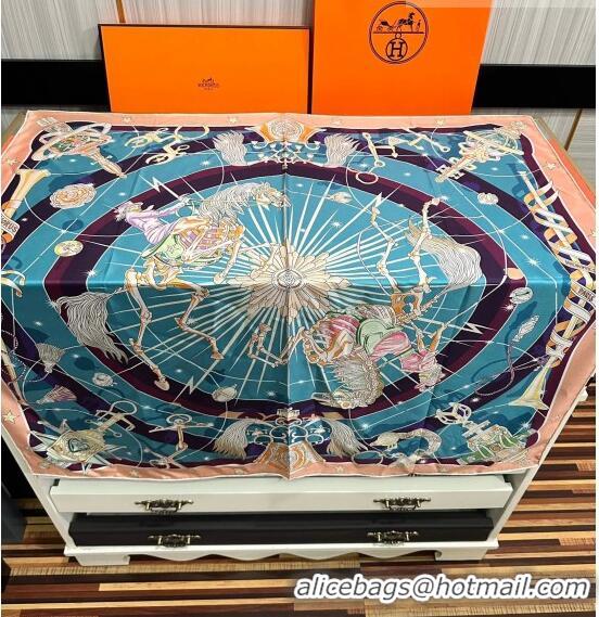 Luxury Discount Hermes Star Silk Sqaure Scarf 90x90cm HS09193 Blue 2023