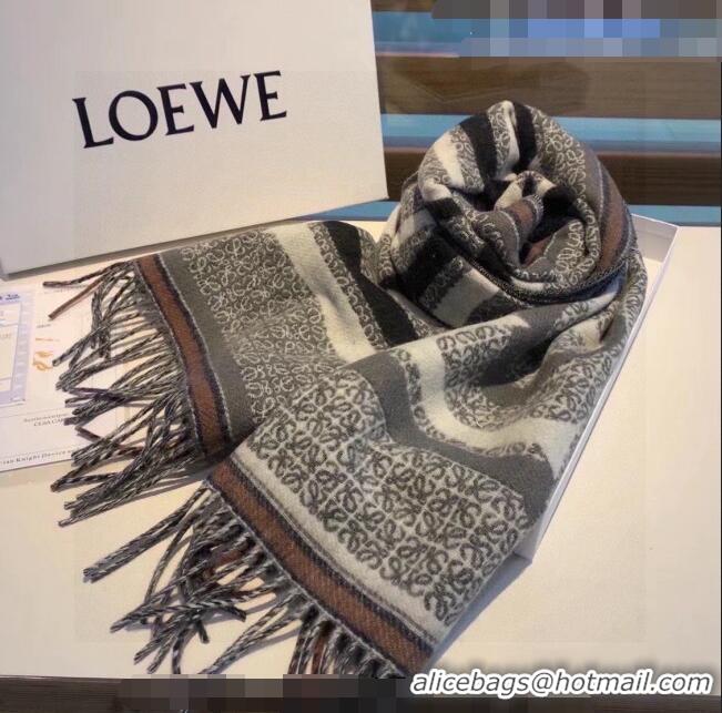 Top Design Loewe Wool Long Scarf 30x180cm LW09131 Grey 2023