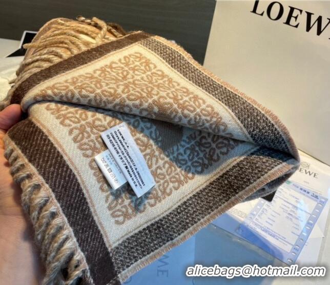 Promotional Loewe Wool Long Scarf 30x180cm LW09131 Camel Brown 2023