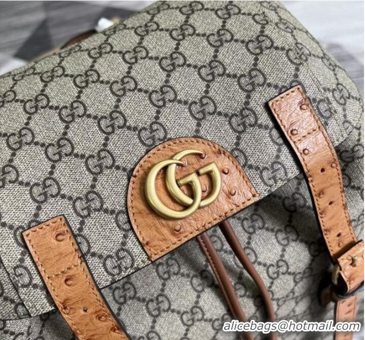 Top Quality GUCCI BACKPACK WITH DOUBLE G 710859 Brown