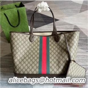 Buy Inexpensive GUCCI OPHIDIA GG LARGE TOTE BAG 726755 Brown