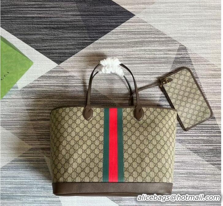 Buy Inexpensive GUCCI OPHIDIA GG LARGE TOTE BAG 726755 Brown