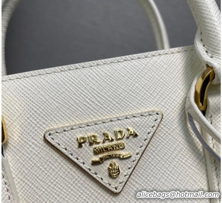 Buy Cheap Prada Saffiano leather handbag 1BA358 White