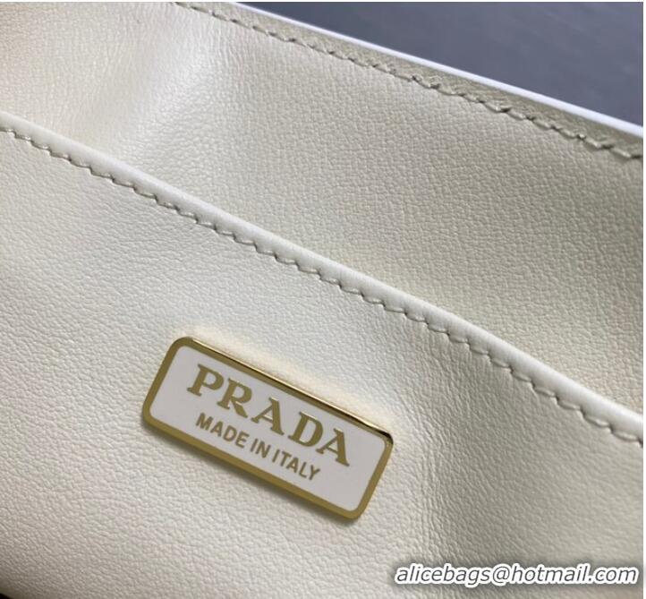 Buy Cheap Prada Saffiano leather handbag 1BA358 White