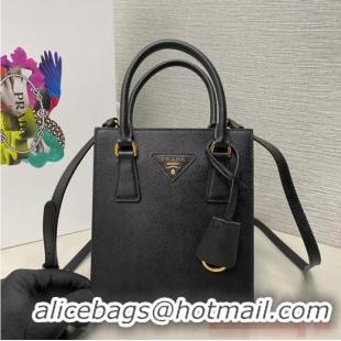 Trendy Design Prada Saffiano leather handbag 1BA358 Black