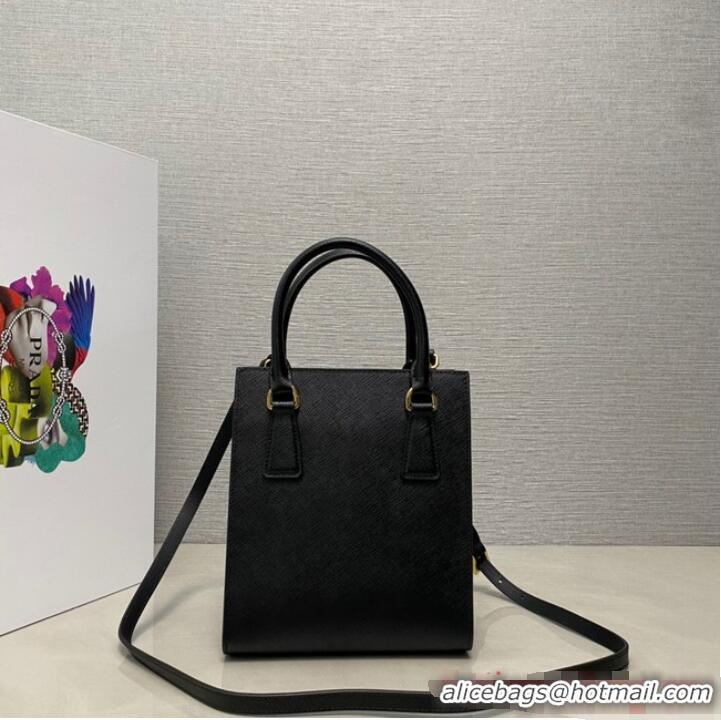 Trendy Design Prada Saffiano leather handbag 1BA358 Black