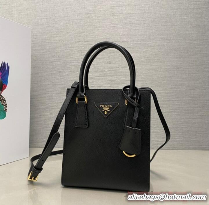 Trendy Design Prada Saffiano leather handbag 1BA358 Black