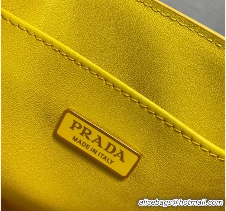 Super Quality Prada Saffiano leather handbag 1BA358 Yellow