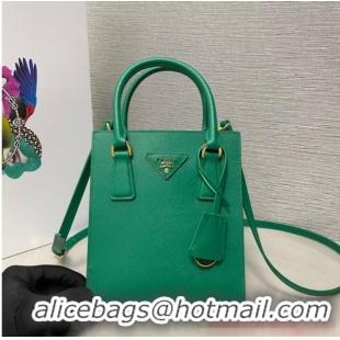 Affordable Price Prada Saffiano leather handbag 1BA358 Green