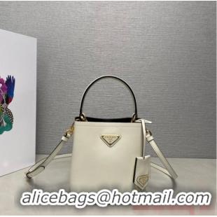 Reasonable Price Prada Arque leather mini-bag 1BA373 White