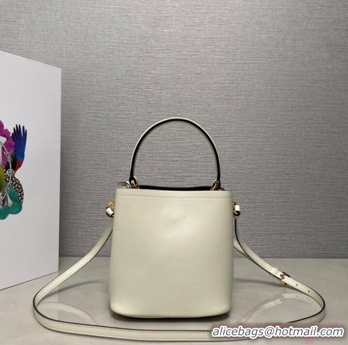 Reasonable Price Prada Arque leather mini-bag 1BA373 White