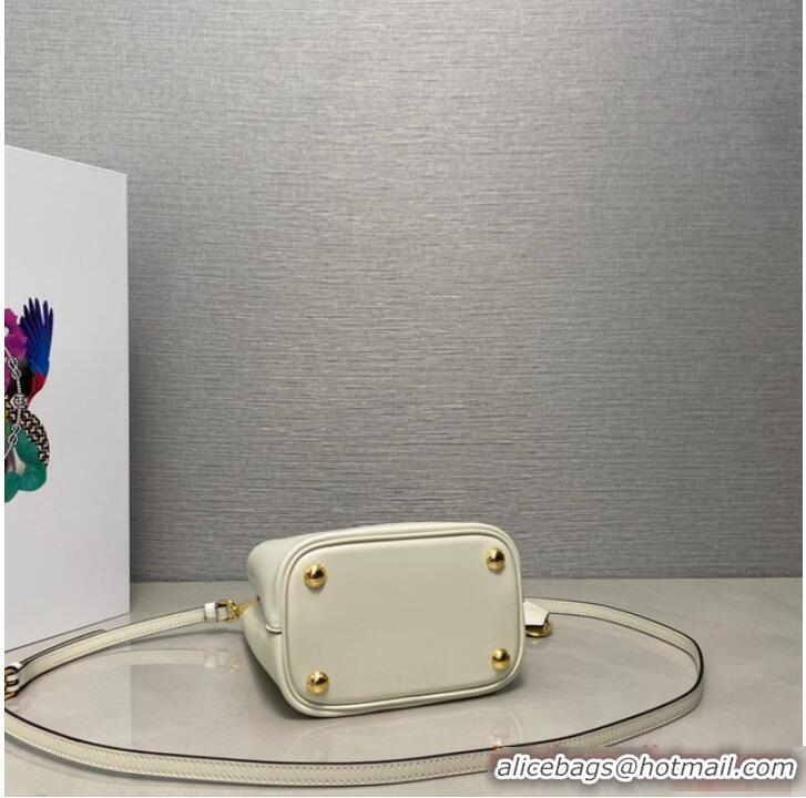 Reasonable Price Prada Arque leather mini-bag 1BA373 White