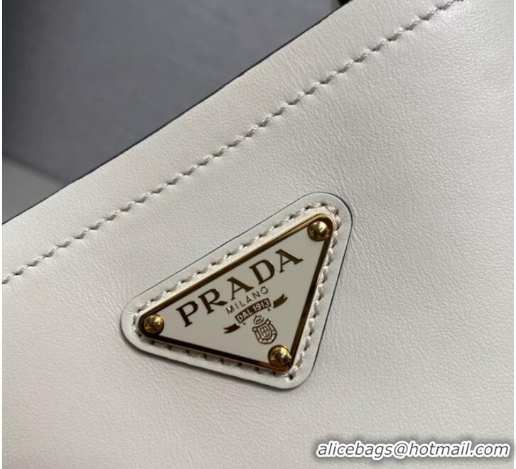 Reasonable Price Prada Arque leather mini-bag 1BA373 White