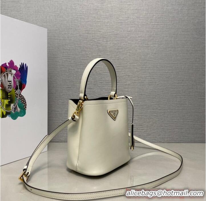 Reasonable Price Prada Arque leather mini-bag 1BA373 White