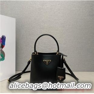 Famous Brand Prada Arque leather mini-bag 1BA373 Black