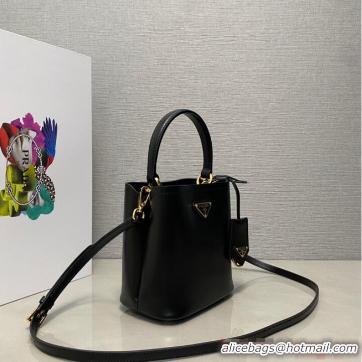 Famous Brand Prada Arque leather mini-bag 1BA373 Black