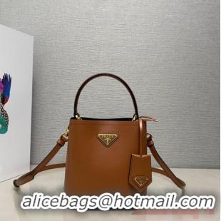 Good Product Prada Arque leather mini-bag 1BA373 brown