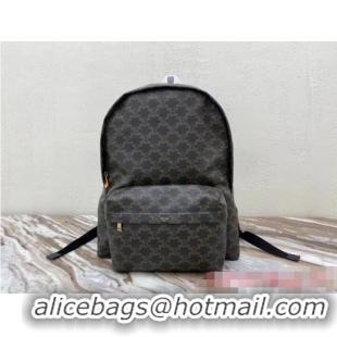 Super Quality Celine MEDIUM BACKPACK IN TRIOMPHE CANVAS XL 188382 BLACK