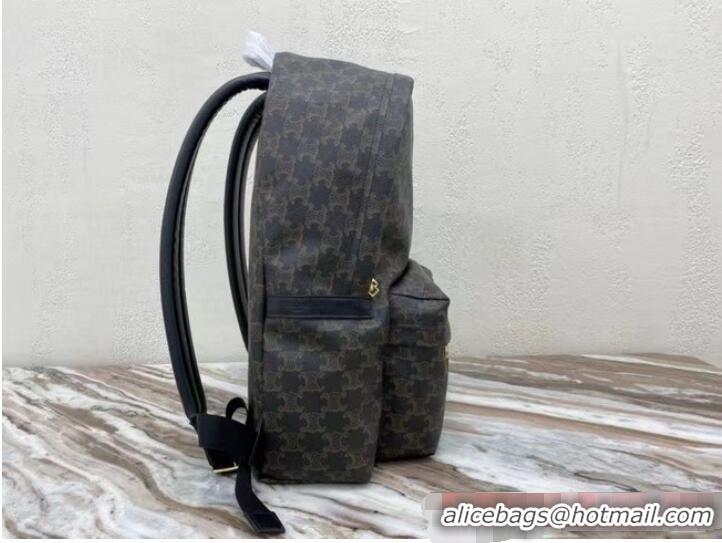 Super Quality Celine MEDIUM BACKPACK IN TRIOMPHE CANVAS XL 188382 BLACK