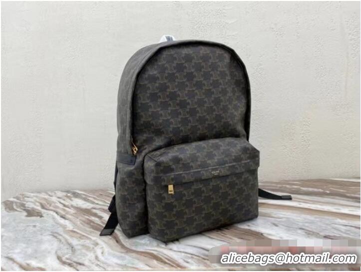 Super Quality Celine MEDIUM BACKPACK IN TRIOMPHE CANVAS XL 188382 BLACK