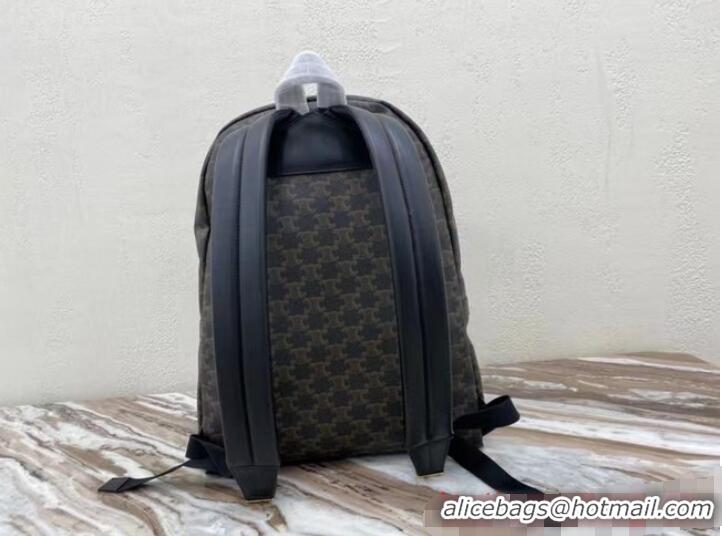 Super Quality Celine MEDIUM BACKPACK IN TRIOMPHE CANVAS XL 188382 BLACK