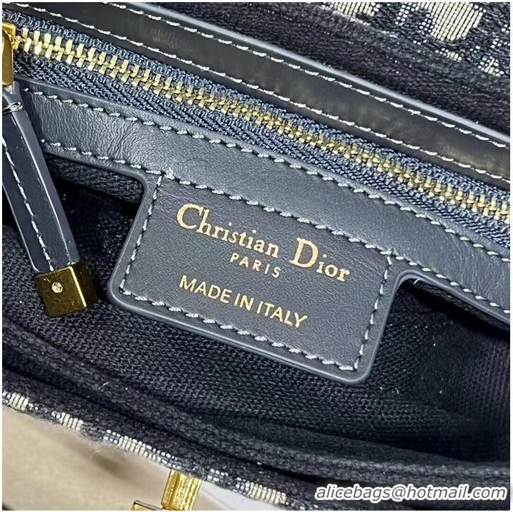 Inexpensive DIOR SMALL 30 MONTAIGNE AVENUE BAG Blue Dior Oblique Jacquard M9261UT