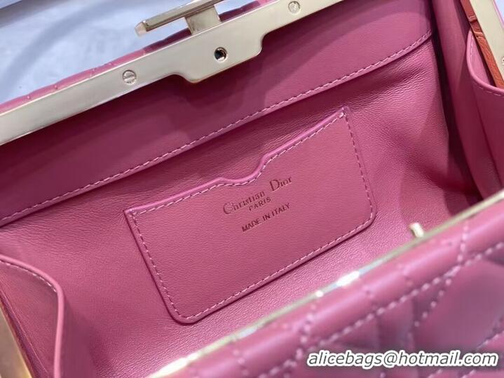 Reasonable Price DIOR CARO COLLE NOIRE CLUTCH Cannage Lambskin C0688 pink