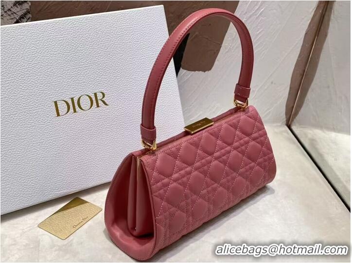 Reasonable Price DIOR CARO COLLE NOIRE CLUTCH Cannage Lambskin C0688 pink