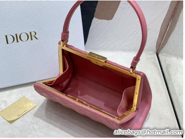 Reasonable Price DIOR CARO COLLE NOIRE CLUTCH Cannage Lambskin C0688 pink