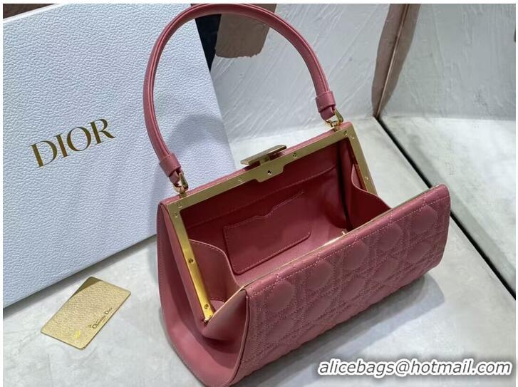 Reasonable Price DIOR CARO COLLE NOIRE CLUTCH Cannage Lambskin C0688 pink