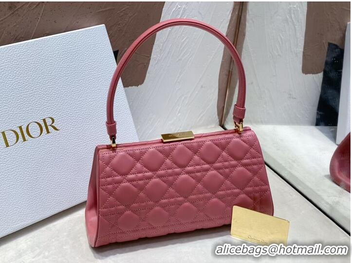 Reasonable Price DIOR CARO COLLE NOIRE CLUTCH Cannage Lambskin C0688 pink