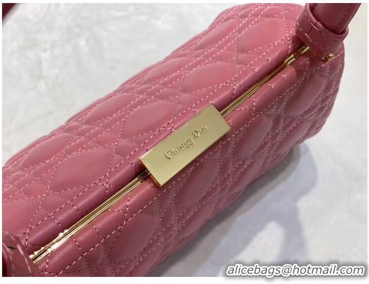 Reasonable Price DIOR CARO COLLE NOIRE CLUTCH Cannage Lambskin C0688 pink