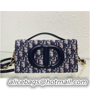 Buy Discount Dior CD SIGNATURE MINI BAG Blue Oblique Jacquard S2209U