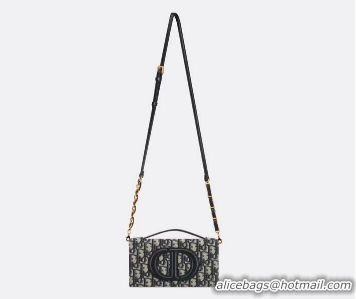 Buy Discount Dior CD SIGNATURE MINI BAG Blue Oblique Jacquard S2209U