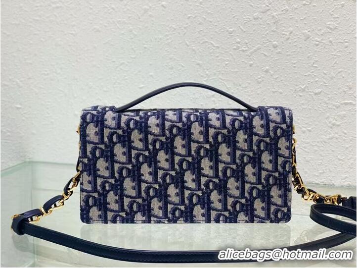 Buy Discount Dior CD SIGNATURE MINI BAG Blue Oblique Jacquard S2209U