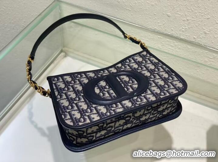 Cheapest Dior CD SIGNATURE HOBO MINI BAG Blue Dior Oblique Jacquard S2213UTZ