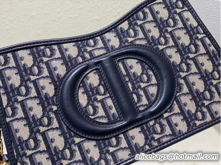 Cheapest Dior CD SIGNATURE HOBO MINI BAG Blue Dior Oblique Jacquard S2213UTZ