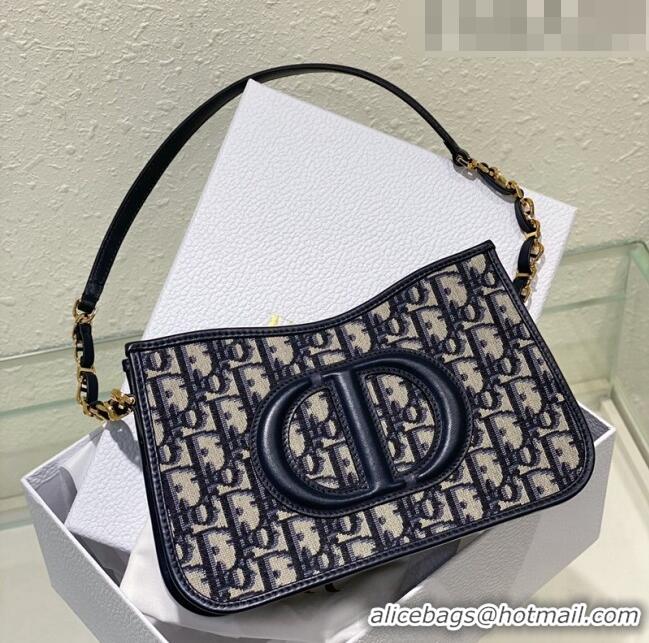 Cheapest Dior CD SIGNATURE HOBO MINI BAG Blue Dior Oblique Jacquard S2213UTZ