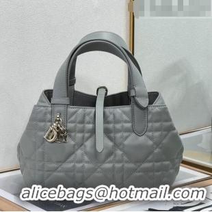 Luxury Discount Dior Small Toujours Tote bag in Macrocannage Calfskin M2822O Grey 2023