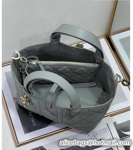 Luxury Discount Dior Small Toujours Tote bag in Macrocannage Calfskin M2822O Grey 2023