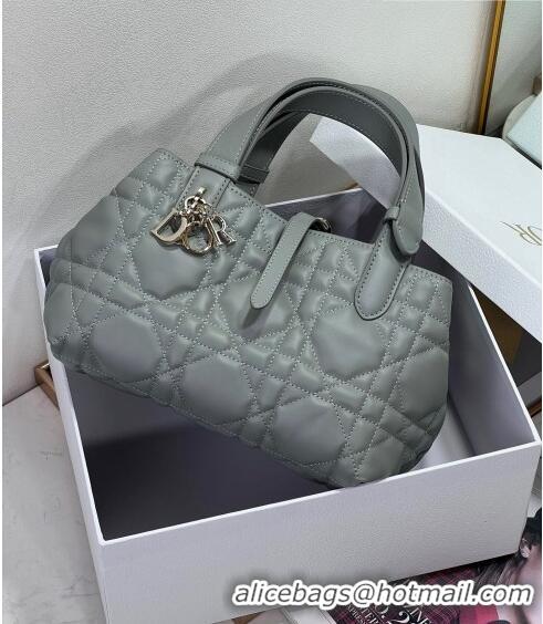 Luxury Discount Dior Small Toujours Tote bag in Macrocannage Calfskin M2822O Grey 2023